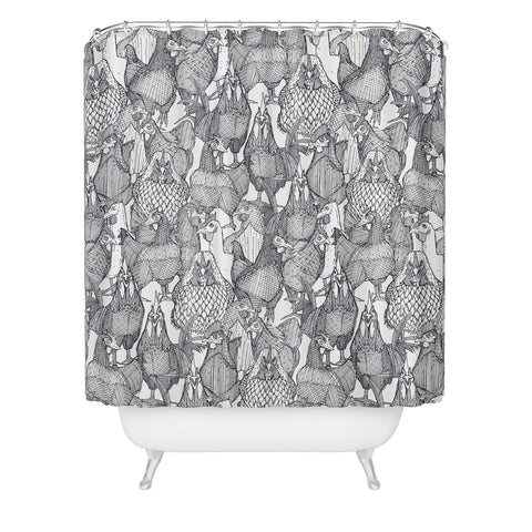 Sharon Turner just chickens Shower Curtain