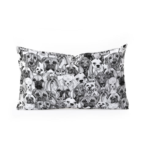 Sharon Turner just dogs Oblong Throw Pillow