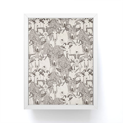 Sharon Turner just goats Framed Mini Art Print