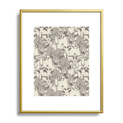 Sharon Turner just goats Metal Framed Art Print
