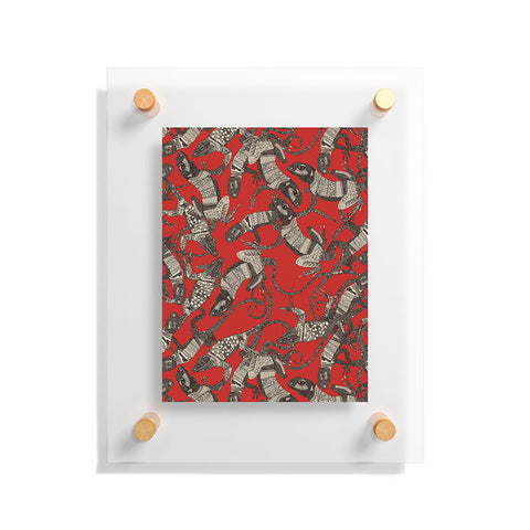 Sharon Turner just lizards red Floating Acrylic Print