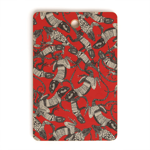 Sharon Turner just lizards red Cutting Board Rectangle
