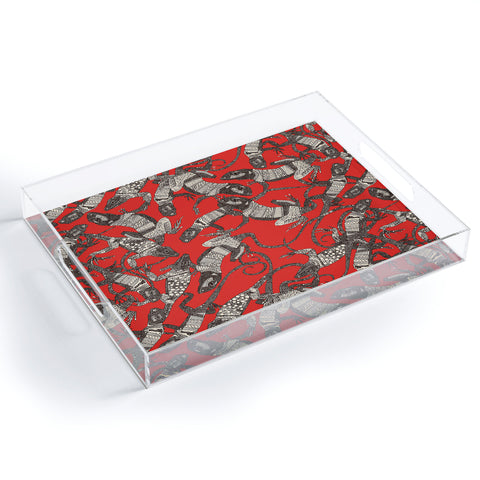 Sharon Turner just lizards red Acrylic Tray