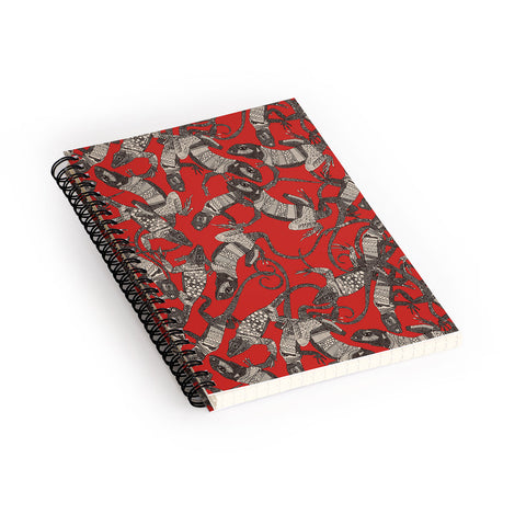 Sharon Turner just lizards red Spiral Notebook