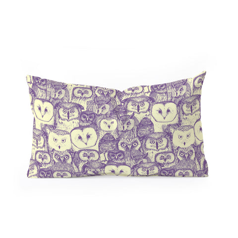 Sharon Turner just owls Oblong Throw Pillow