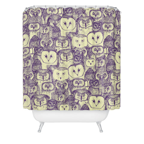 Sharon Turner just owls Shower Curtain