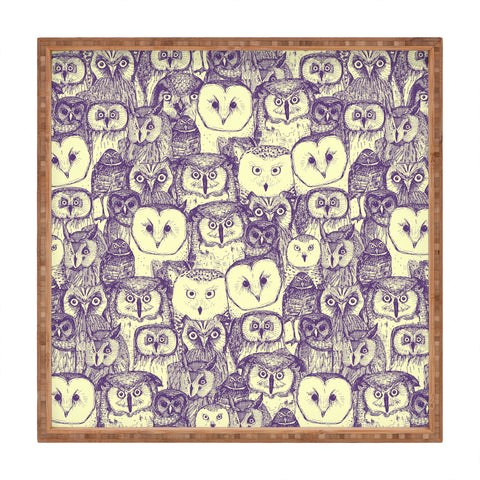 Sharon Turner just owls Square Tray