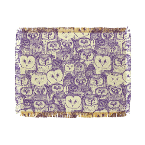 Sharon Turner just owls Throw Blanket