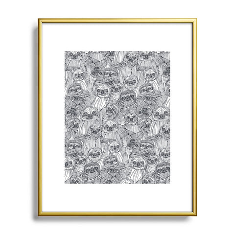 Sharon Turner just sloths Metal Framed Art Print