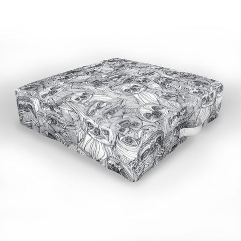 Sharon Turner just sloths Outdoor Floor Cushion