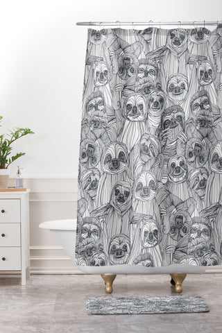 Sharon Turner just sloths Shower Curtain And Mat