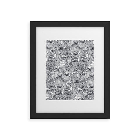 Sharon Turner just sloths Framed Art Print