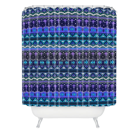 Sharon Turner Kilim Castellations Shower Curtain