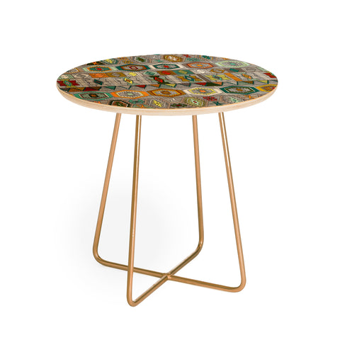 Sharon Turner kilim pas Round Side Table
