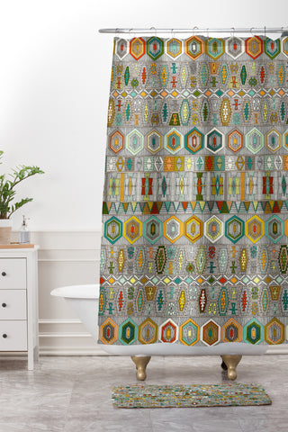 Sharon Turner kilim pas Shower Curtain And Mat