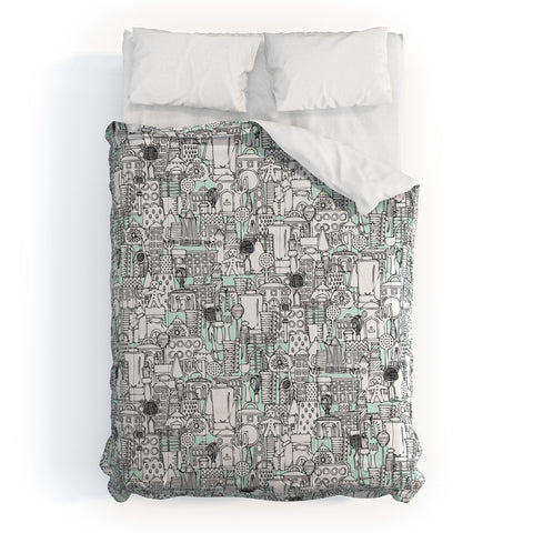 Sharon Turner Kitchen Town Comforter