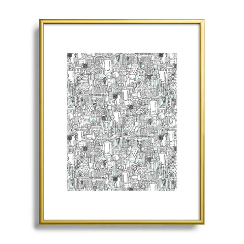 Sharon Turner Kitchen Town Metal Framed Art Print