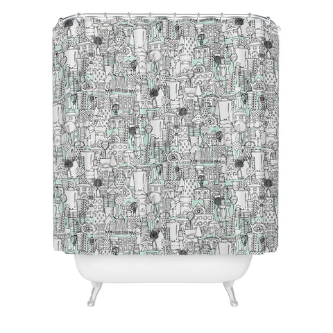 Sharon Turner Kitchen Town Shower Curtain