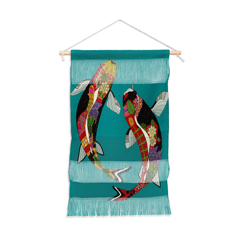 Sharon Turner koi teal blue Wall Hanging Portrait