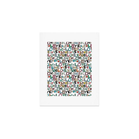 Sharon Turner l o v e LOVE Art Print