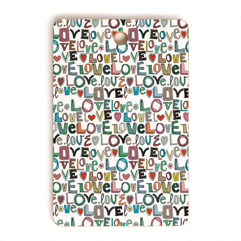 Sharon Turner l o v e LOVE Cutting Board Rectangle