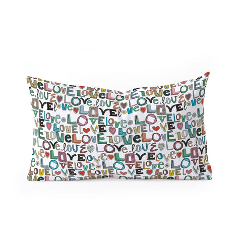Sharon Turner l o v e LOVE Oblong Throw Pillow