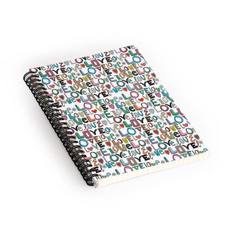 Sharon Turner l o v e LOVE Spiral Notebook