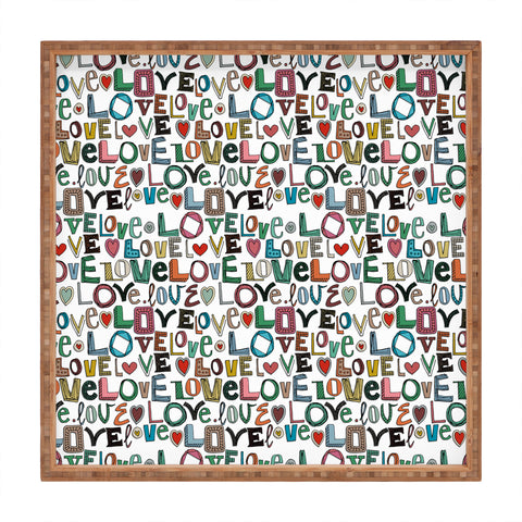 Sharon Turner l o v e LOVE Square Tray
