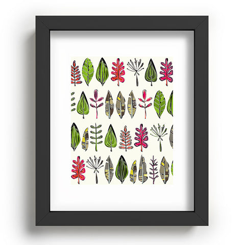 Sharon Turner Leaves And Feathers Recessed Framing Rectangle