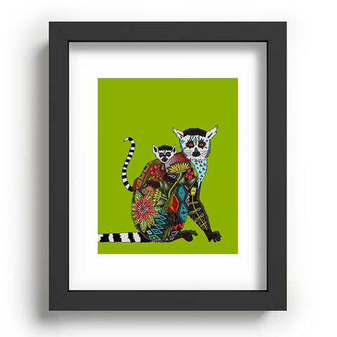 Sharon Turner Lemur Love Lime Recessed Framing Rectangle