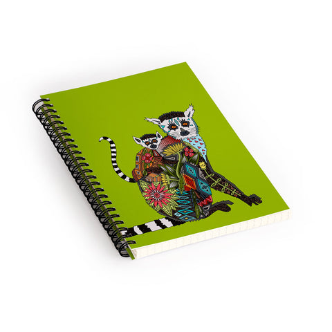 Sharon Turner Lemur Love Lime Spiral Notebook