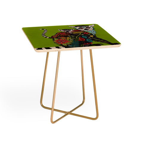 Sharon Turner Lemur Love Lime Side Table