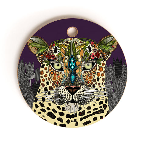 Sharon Turner Leopard Queen Cutting Board Round