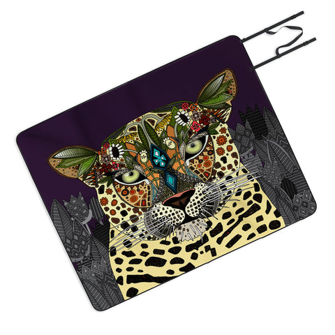 Sharon Turner Leopard Queen Picnic Blanket