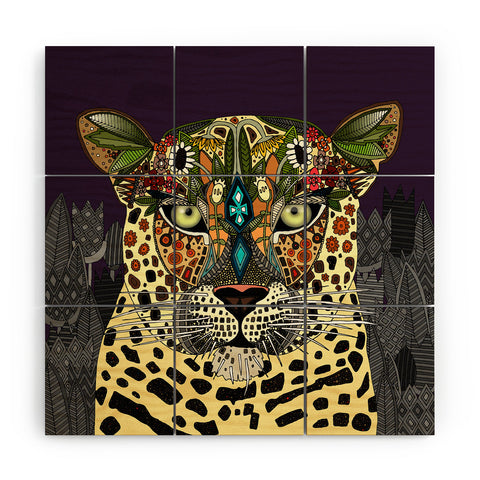 Sharon Turner Leopard Queen Wood Wall Mural