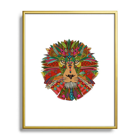 Sharon Turner lion Metal Framed Art Print