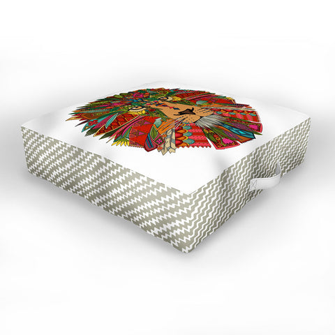 Sharon Turner lion Outdoor Floor Cushion