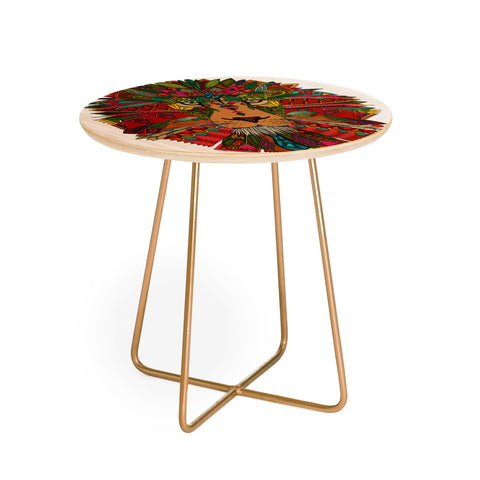 Sharon Turner lion Round Side Table