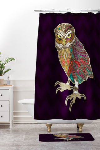 Sharon Turner Little Brother Owl Shower Curtain And Mat
