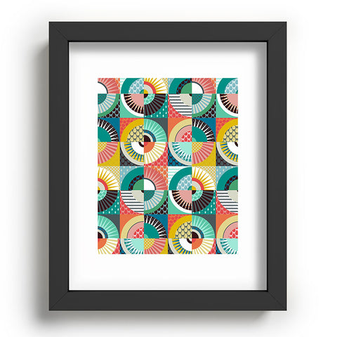 Sharon Turner llama geo squares Recessed Framing Rectangle