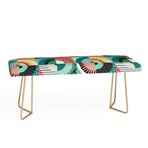 Sharon Turner llama geo squares Bench