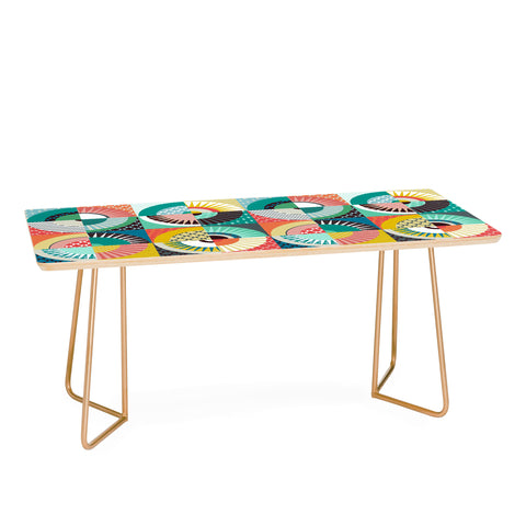Sharon Turner llama geo squares Coffee Table
