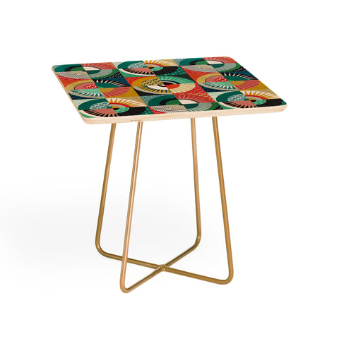 Sharon Turner llama geo squares Side Table