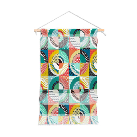 Sharon Turner llama geo squares Wall Hanging Portrait