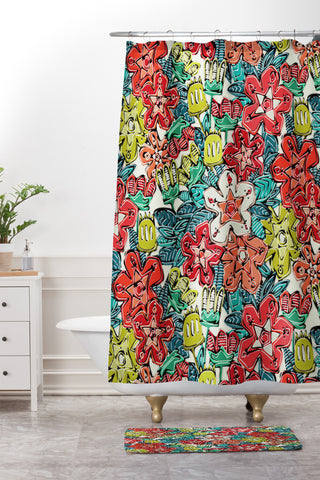 Sharon Turner Lomasi Shower Curtain And Mat
