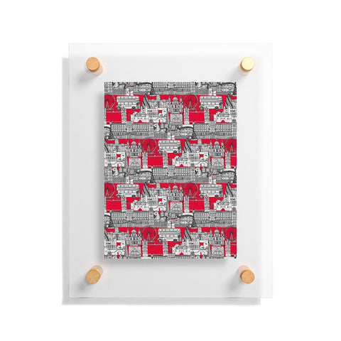 Sharon Turner London toile red Floating Acrylic Print