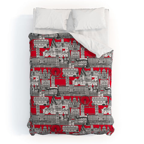 Sharon Turner London toile red Duvet Cover
