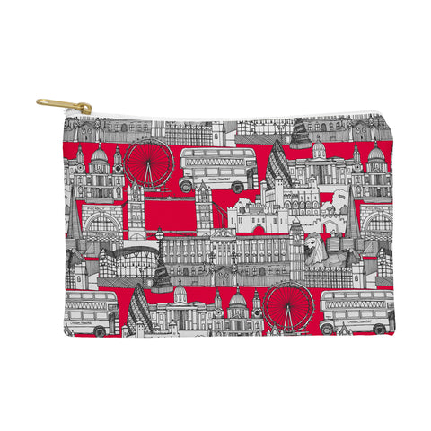 Sharon Turner London toile red Pouch
