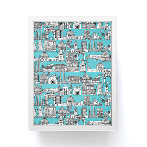 Sharon Turner Los Angeles Blue Framed Mini Art Print