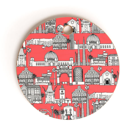 Sharon Turner Los Angeles Coral Cutting Board Round